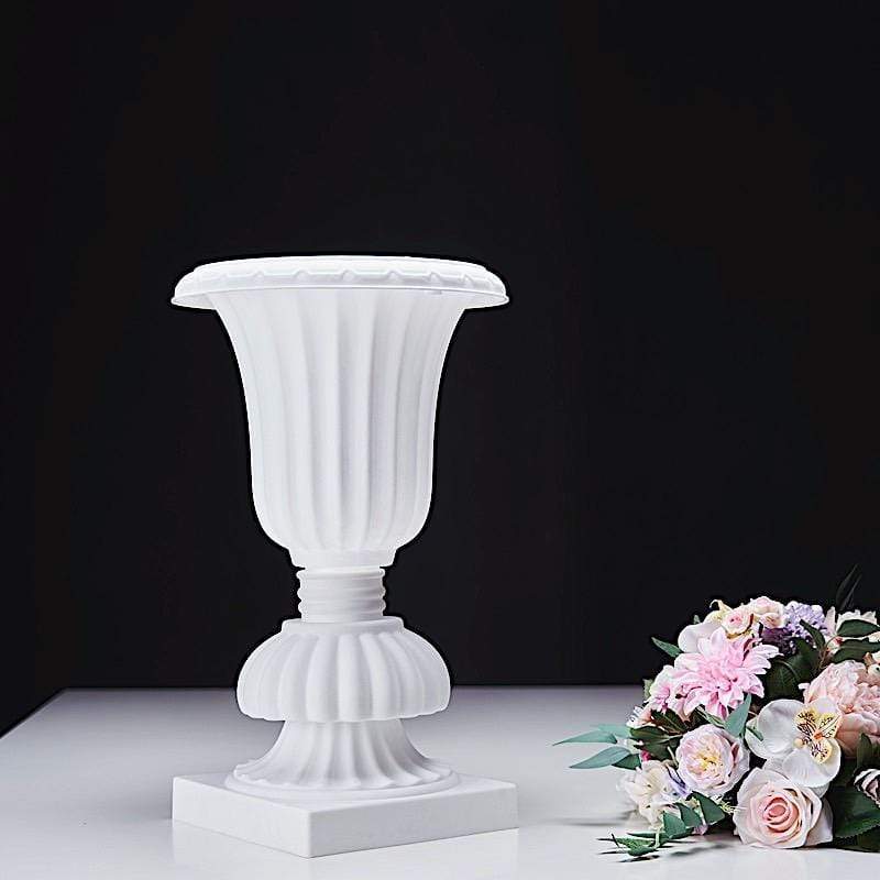 2 pcs 20" tall Decorative Roman Planters Plastic Flower Pots - White PROP_ROMA_30