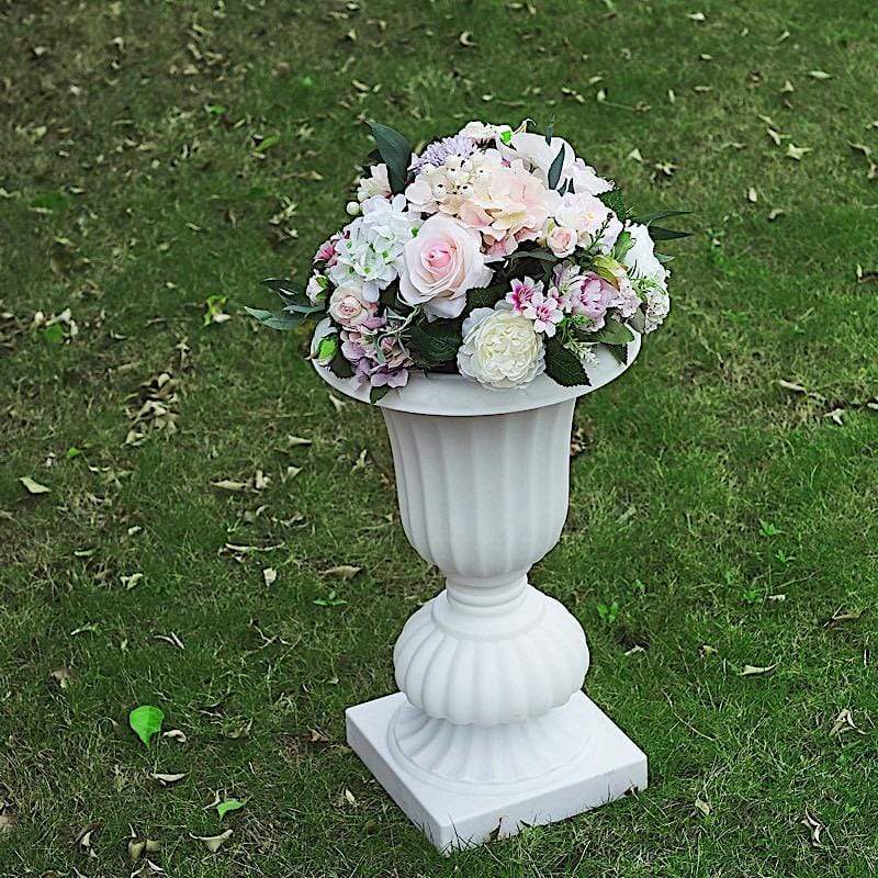 2 pcs 20" tall Decorative Roman Planters Plastic Flower Pots - White PROP_ROMA_30