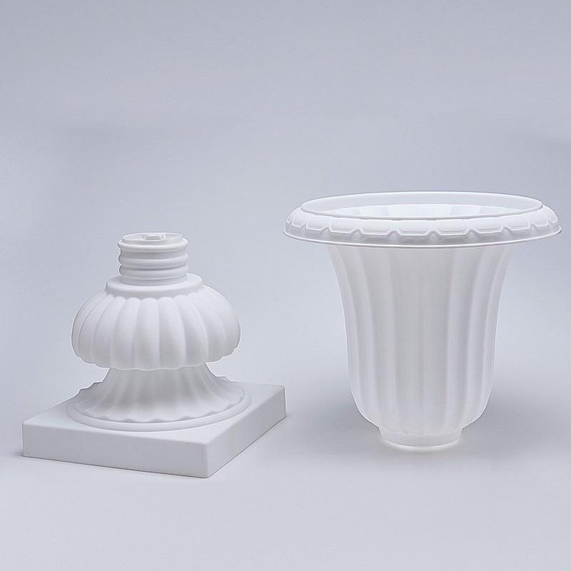 2 pcs 20" tall Decorative Roman Planters Plastic Flower Pots - White PROP_ROMA_30