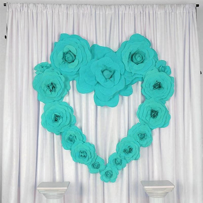 2 pcs 20" wide Artificial Large Roses Flowers for Wall Backdrop