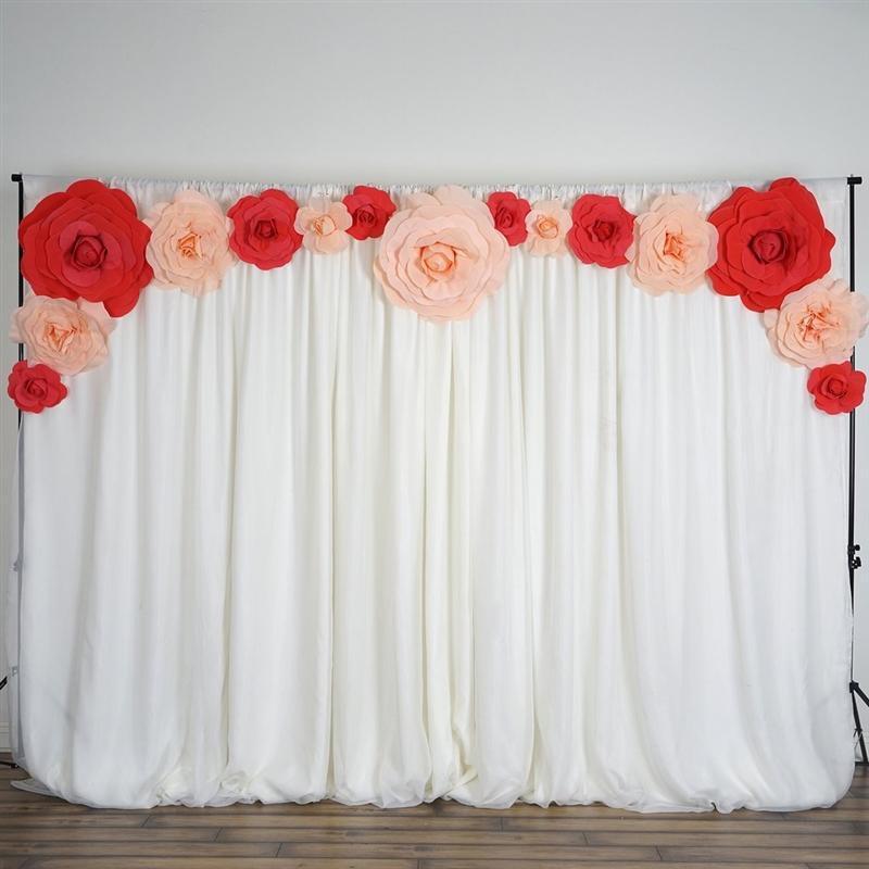 2 pcs 20" wide Artificial Large Roses Flowers for Wall Backdrop