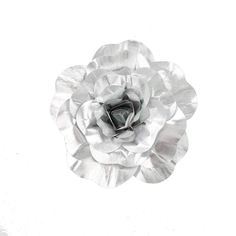 2 pcs 20" wide Artificial Large Roses Flowers for Wall Backdrop FOAM_FLO001_20_SILV