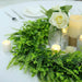 2 pcs 22" Artificial Boxwood and Fern Leaves Wreath Candle Rings - Green ARTI_RING_GRN_L_06