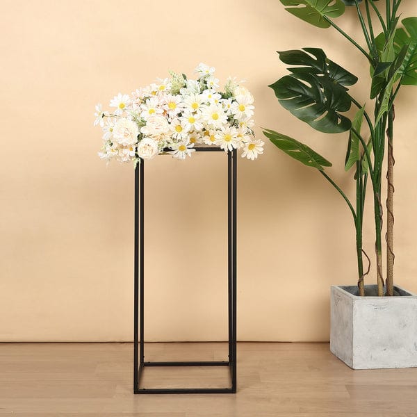 2 pcs 24" tall Geometric Metal Stands Wedding Flower Vase Holders