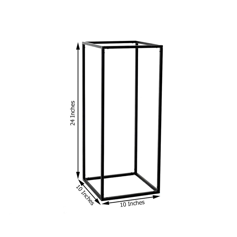 2 pcs 24" tall Geometric Metal Stands Wedding Flower Vase Holders