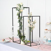 2 pcs 24" tall Geometric Metal Stands Wedding Flower Vase Holders