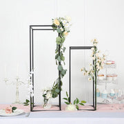 2 pcs 24" tall Geometric Metal Stands Wedding Flower Vase Holders