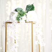 2 pcs 24" tall Geometric Metal Stands Wedding Flower Vase Holders - Matte Gold IRON_STND01_24_GOLD
