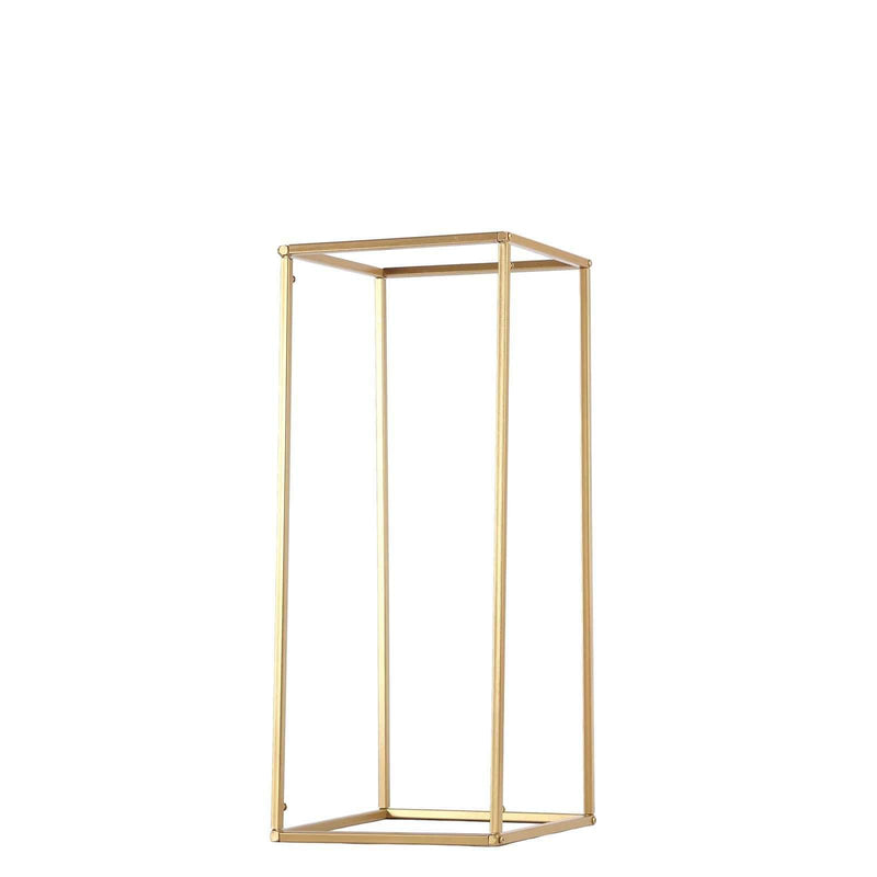 2 pcs 24" tall Geometric Metal Stands Wedding Flower Vase Holders - Matte Gold IRON_STND01_24_GOLD