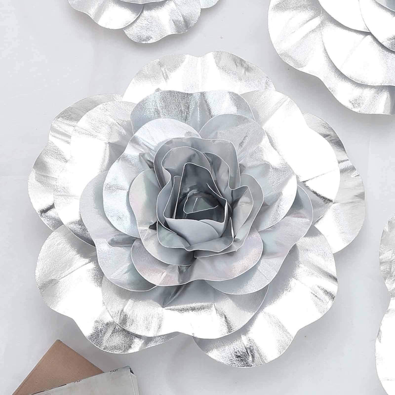 2 pcs 24" wide Artificial Giant Roses Flowers for Wall Backdrop