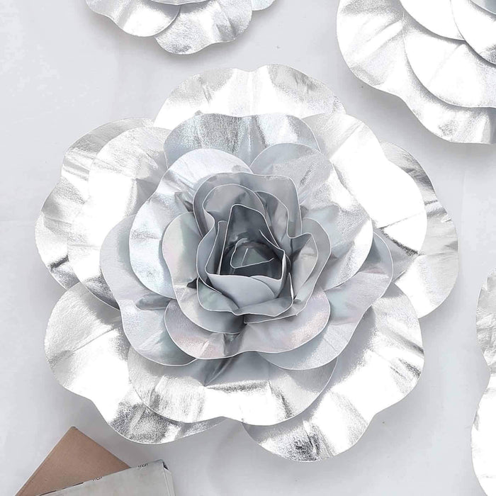 2 pcs 24" wide Artificial Giant Roses Flowers for Wall Backdrop