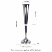 2 pcs 29" tall Vases Candle Holders Wedding Centerpieces Risers - Gold CHDLR_056_GOLD