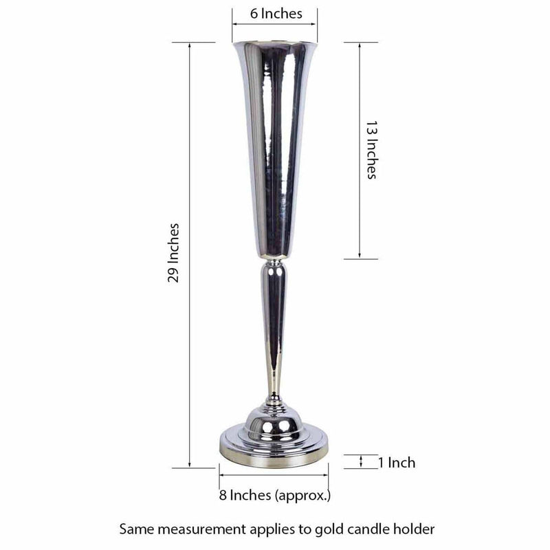 2 pcs 29" tall Vases Candle Holders Wedding Centerpieces Risers - Gold CHDLR_056_GOLD