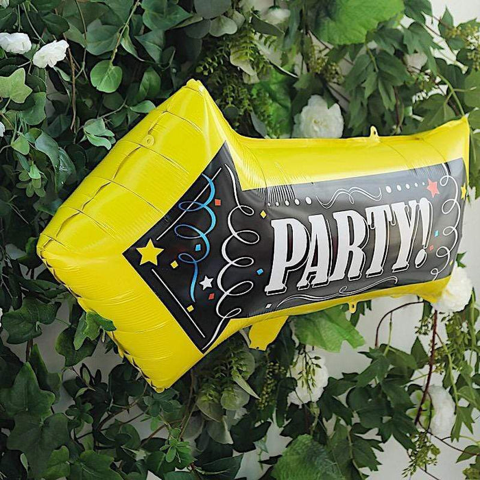 2 pcs 30" long Arrow Party Sign Mylar Foil Balloons - Yellow and Black BLOON_FOL0008_28