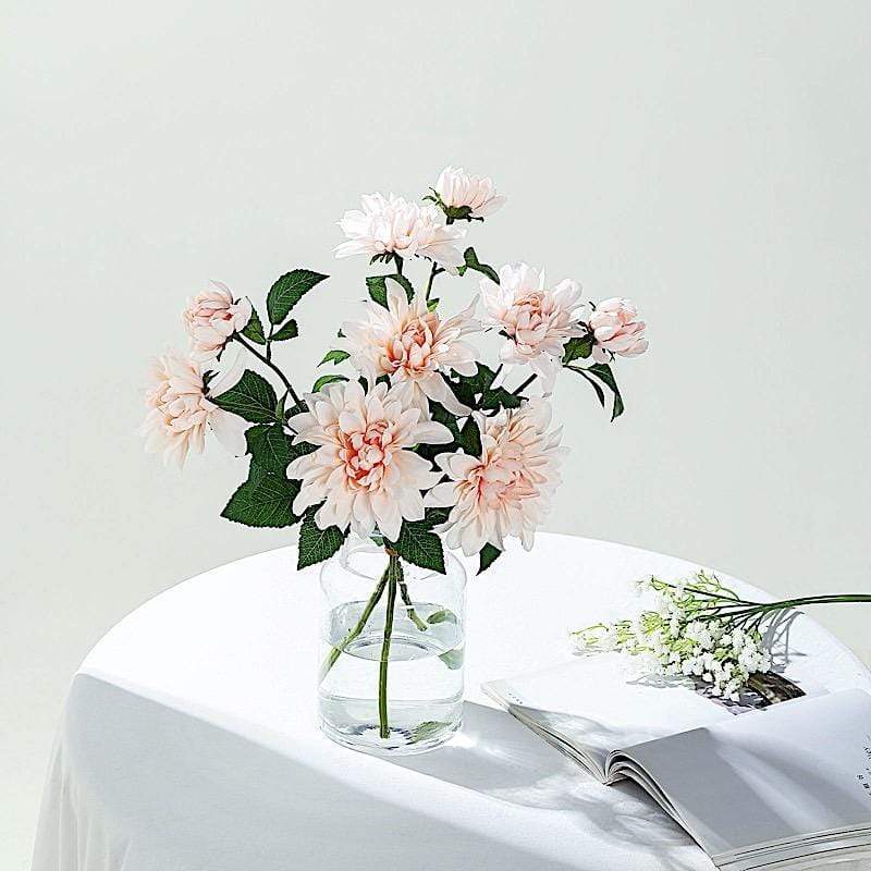 2 pcs 30" tall Silk Dahlia Flowers Stems