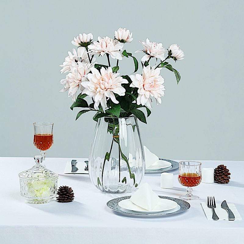 2 pcs 30" tall Silk Dahlia Flowers Stems