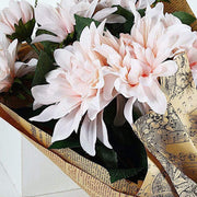 2 pcs 30" tall Silk Dahlia Flowers Stems