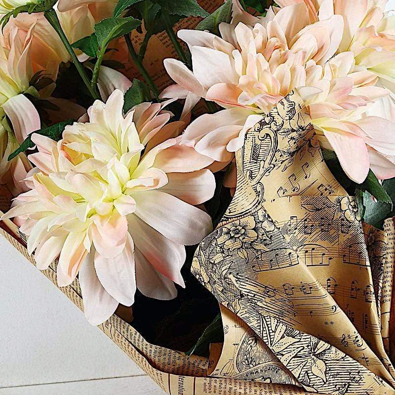 2 pcs 30" tall Silk Dahlia Flowers Stems