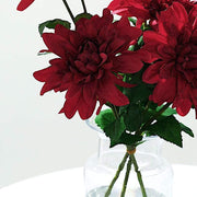 2 pcs 30" tall Silk Dahlia Flowers Stems