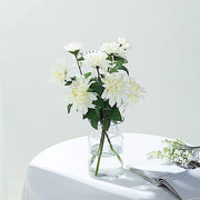 2 pcs 30" tall Silk Dahlia Flowers Stems