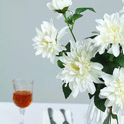 2 pcs 30" tall Silk Dahlia Flowers Stems