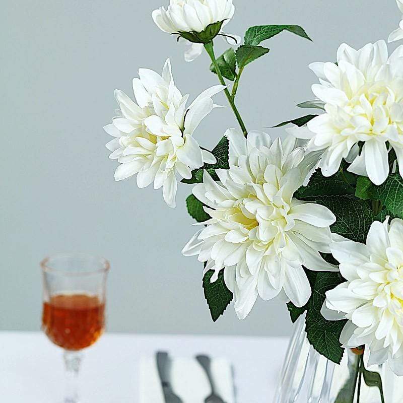2 pcs 30" tall Silk Dahlia Flowers Stems