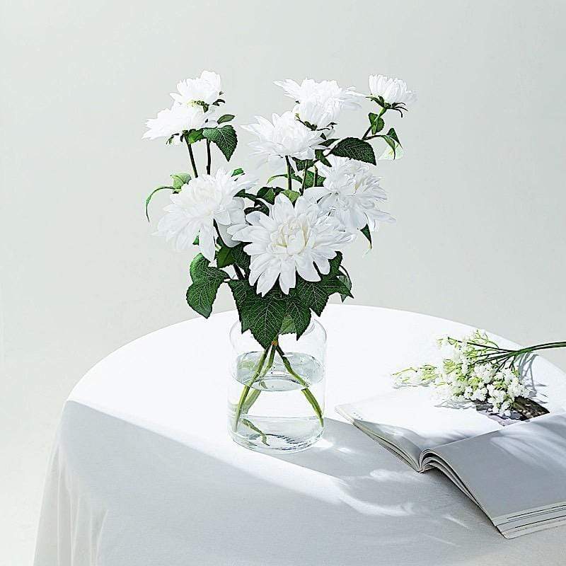 2 pcs 30" tall Silk Dahlia Flowers Stems