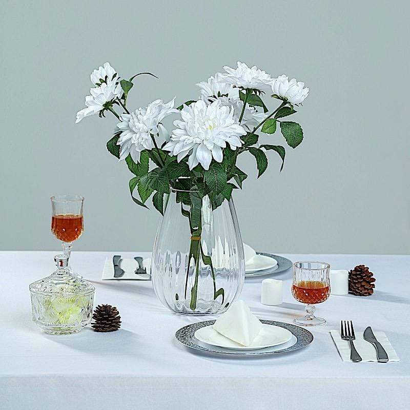 2 pcs 30" tall Silk Dahlia Flowers Stems