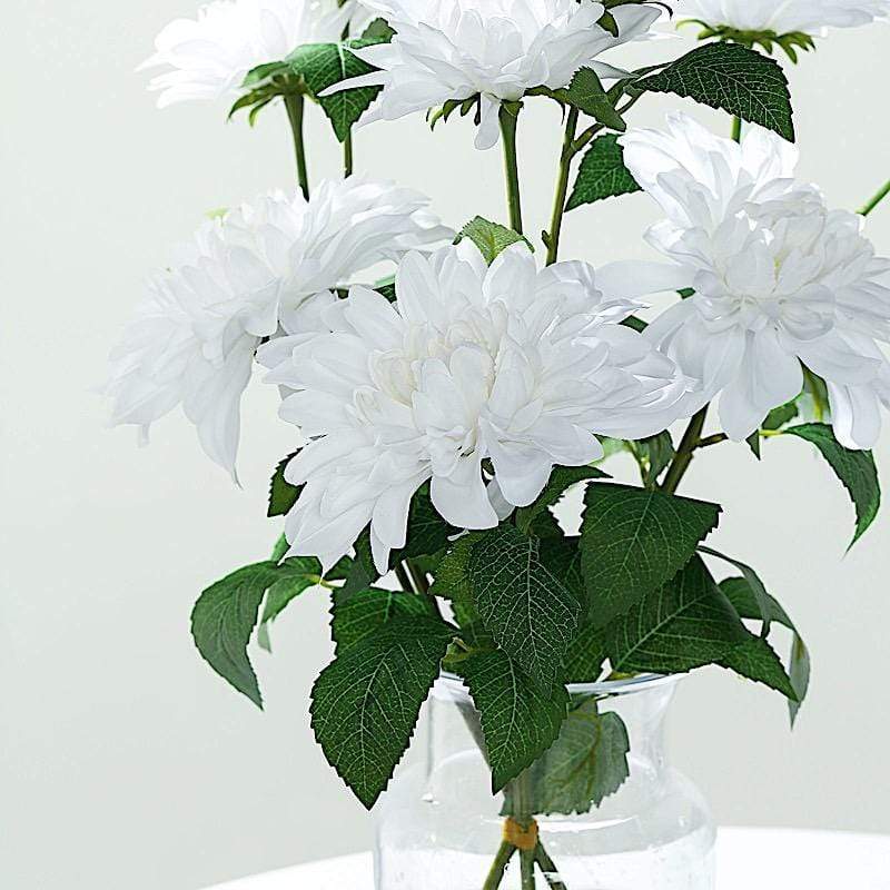 2 pcs 30" tall Silk Dahlia Flowers Stems