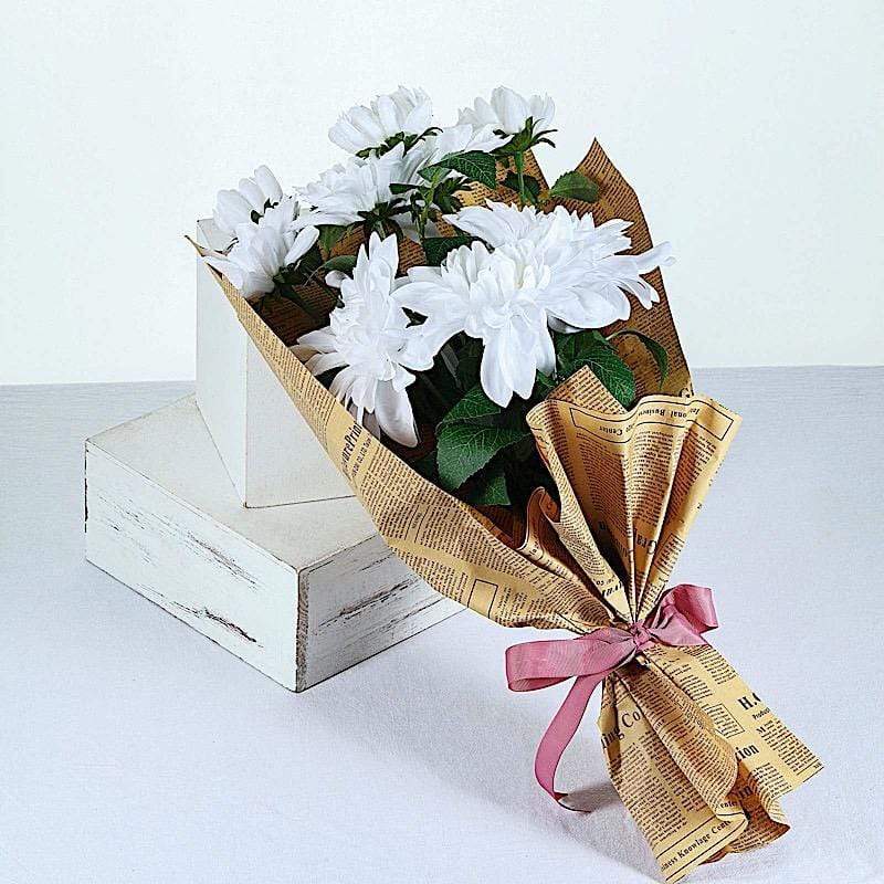 2 pcs 30" tall Silk Dahlia Flowers Stems