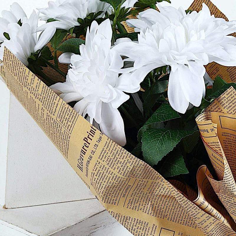 2 pcs 30" tall Silk Dahlia Flowers Stems