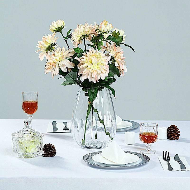 2 pcs 30" tall Silk Dahlia Flowers Stems