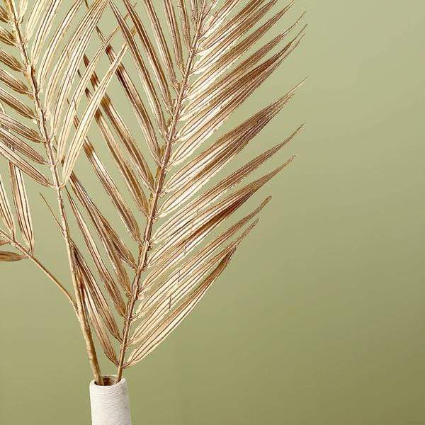 2 pcs 32" Metallic Artificial Palm Tropical Leaves Sprays - Gold ARTI_METLIC04_GOLD