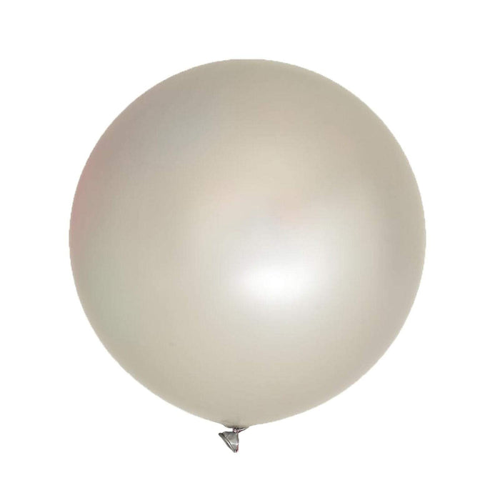2 pcs 32" Round Large Latex Balloons BLOON_RND01_36_SILV