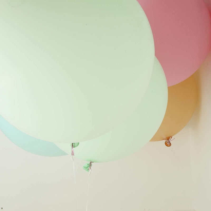 2 pcs 32" Round Large Latex Balloons - Matte Yellow