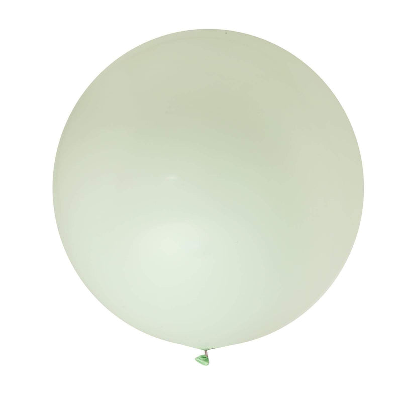 2 pcs 32" Round Large Latex Balloons - Matte Yellow BLOON_RND01_36_MINT