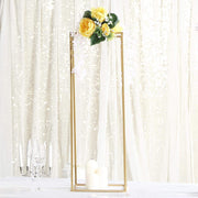 2 pcs 32" tall Geometric Metal Stands Wedding Flower Vase Holders