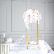 2 pcs 32" tall Geometric Metal Stands Wedding Flower Vase Holders