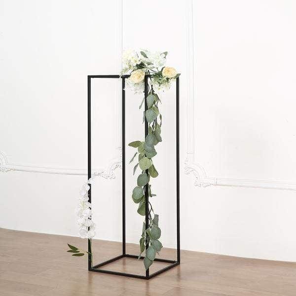 2 pcs 32" tall Geometric Metal Stands Wedding Flower Vase Holders