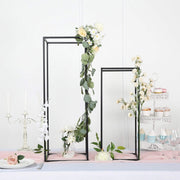 2 pcs 32" tall Geometric Metal Stands Wedding Flower Vase Holders