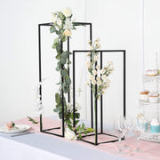 2 pcs 32" tall Geometric Metal Stands Wedding Flower Vase Holders