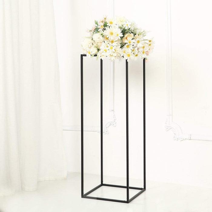 2 pcs 32" tall Geometric Metal Stands Wedding Flower Vase Holders