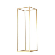 2 pcs 32" tall Geometric Metal Stands Wedding Flower Vase Holders IRON_STND01_32_GOLD