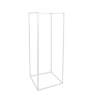 2 pcs 32" tall Geometric Metal Stands Wedding Flower Vase Holders IRON_STND01_32_WHT