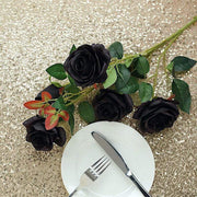 2 pcs 33" long Single Stem Silk Rose Bouquets