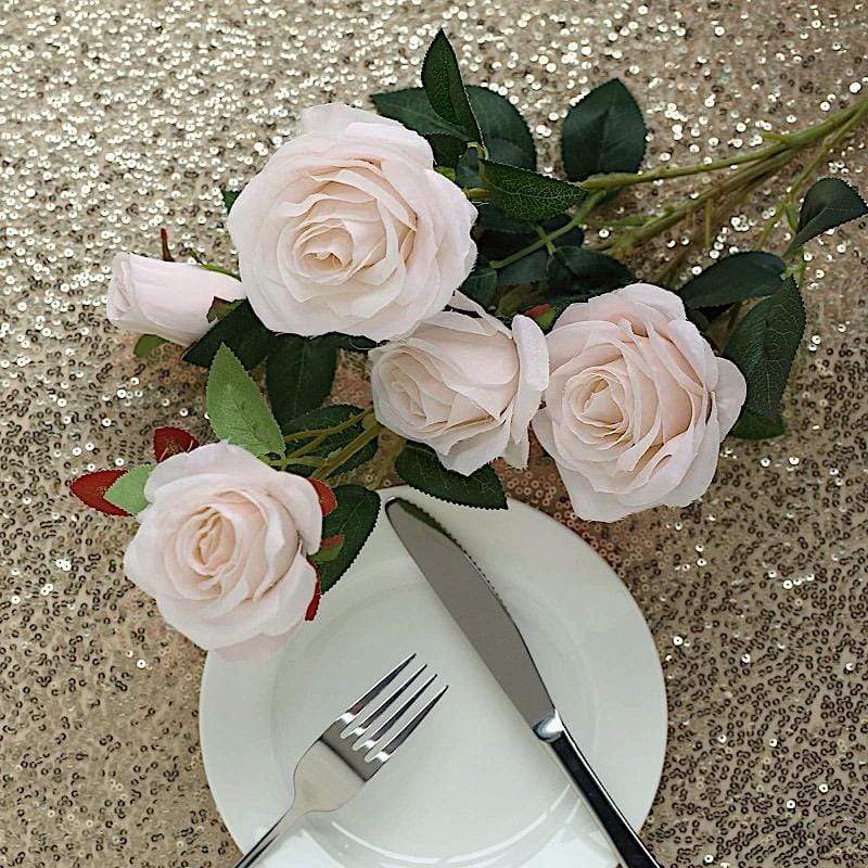 2 pcs 33" long Single Stem Silk Rose Bouquets