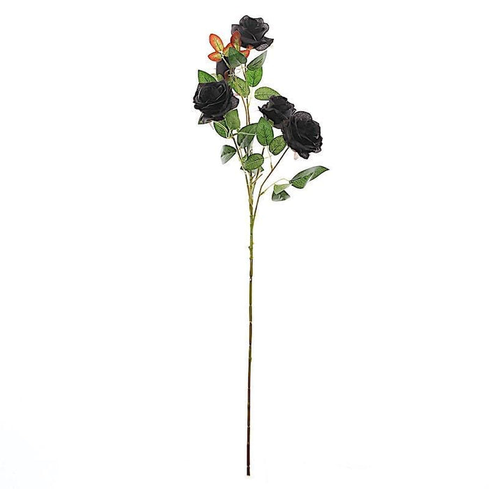 2 pcs 33" long Single Stem Silk Rose Bouquets ARTI_RS001_BLK