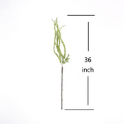 2 pcs 36" tall Artificial Plant Amaranthus Branches Strands with Leaves - Green