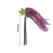 2 pcs 36" tall Artificial Plant Amaranthus Branches Strands with Leaves - Green