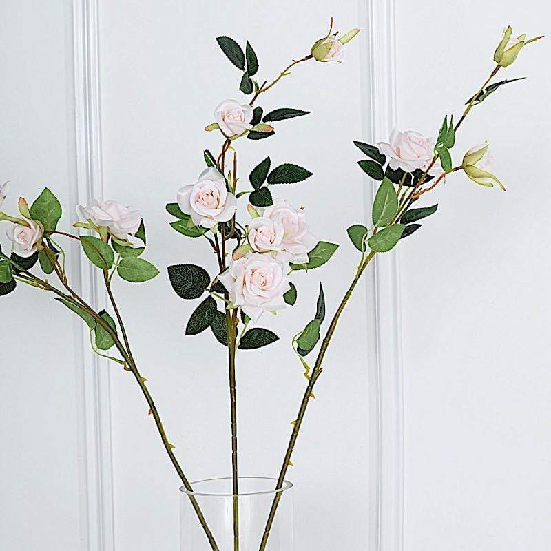 2 pcs 38" long Single Stem Silk Roses Bouquets